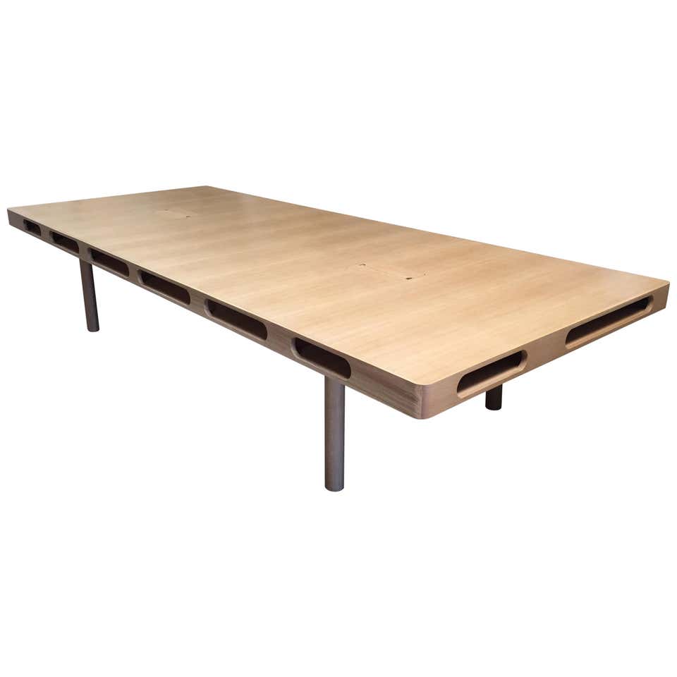 Box Table in White Oak for Dining or Conference For Sale at 1stDibs