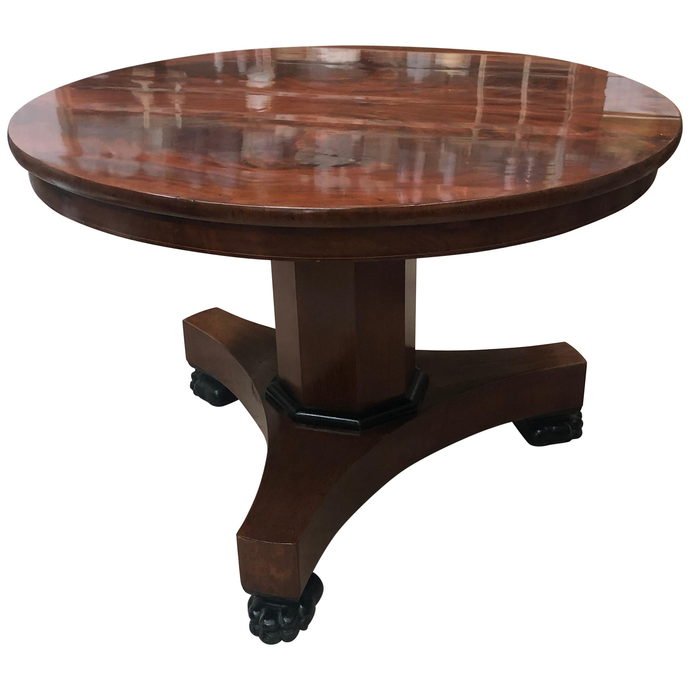 Empire Mahogany Tilt-Top Dining Table, 19th Century