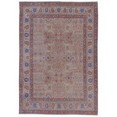 Antique Turkish Sivas Rug, Soft Colors, circa 1920s