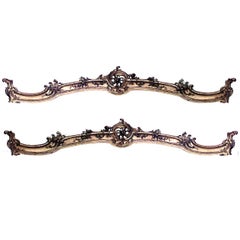 Pair of French Louis XV Gilt Carved Valances