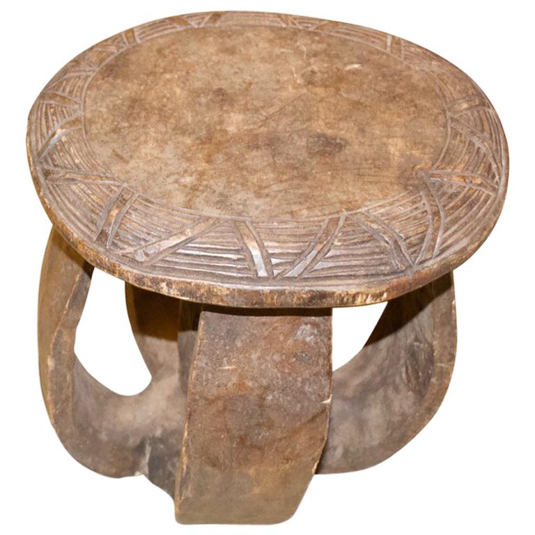 Andrianna Shamaris African Wood Side Table or Stool