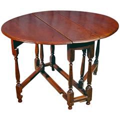 Queen Anne Period Oak Gate-Legged Table