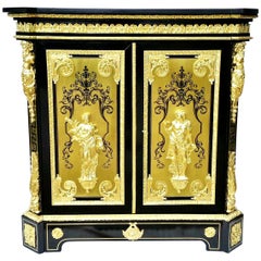 Superbe cabinet Boulle Napoléon III par Befort Jeune:: France:: 19ème siècle