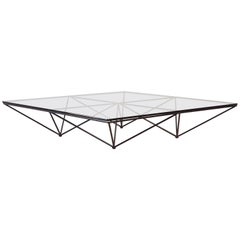 Paolo Piva Alanda Geometric Glass Coffee Table for B&B Italia, 1980s, Italy