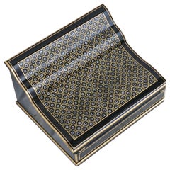 Antique Napoleon III Boulle Writing Cabinet Box, France, 1870