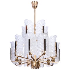 Exquisite Mid-Century Modernist Chandelier by Carl Fagerlund for Orrefors