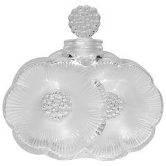 Vintage Lalique Crystal Perfume Bottle Iconic Deux Fleurs ‘Two Flowers’ 