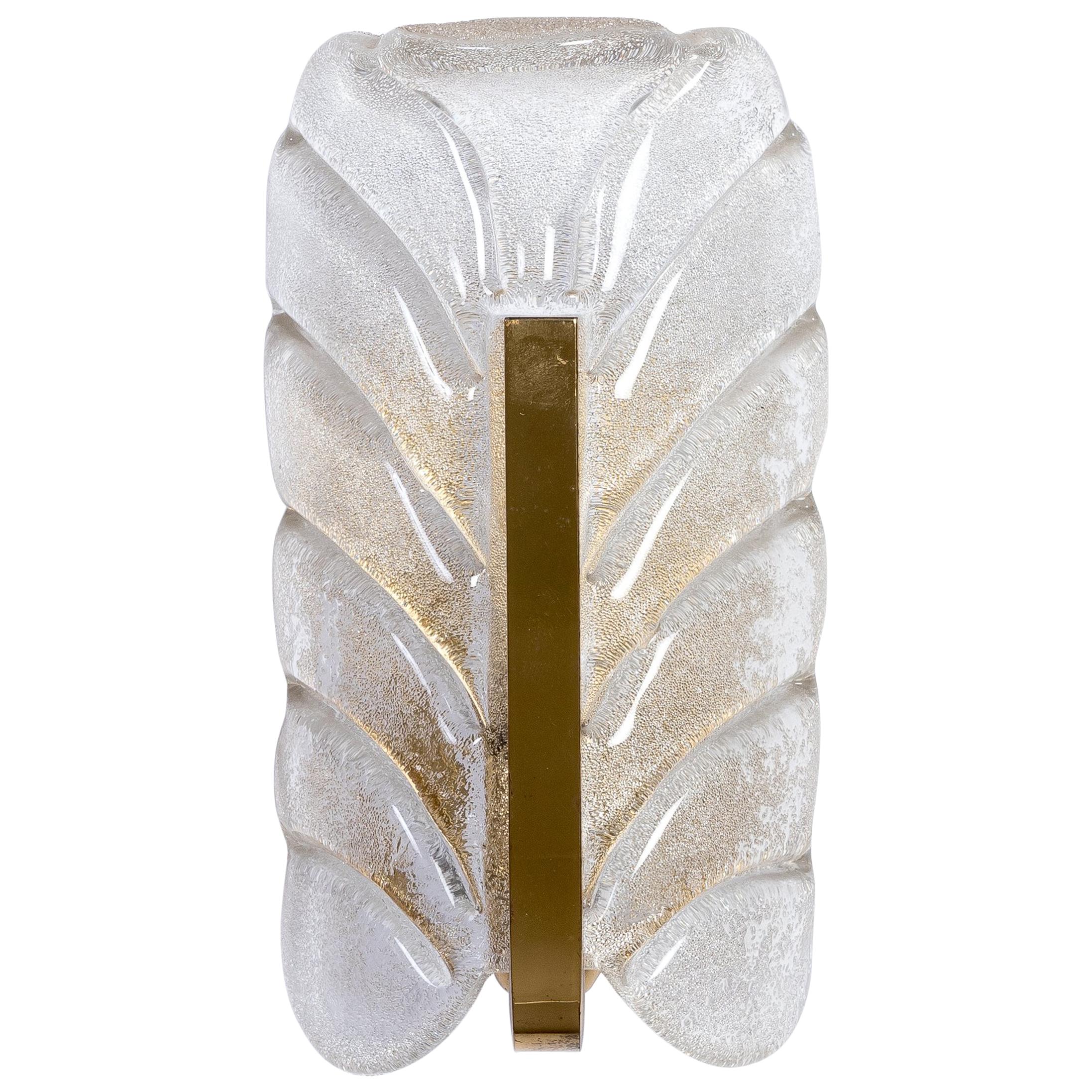 Exquisite Mid-Century Modernist Sconce by Carl Fagerlund for Orrefors For Sale