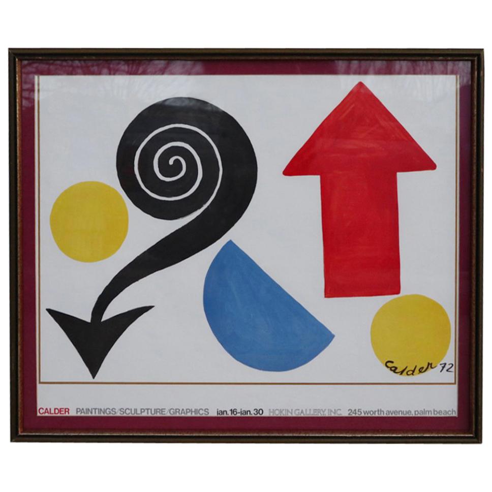 Framed Alexander Calder Exhibition Poster