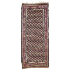 Used Kurdish Persian Runner with Victorian Cottage Style, Wide Hallway Runner