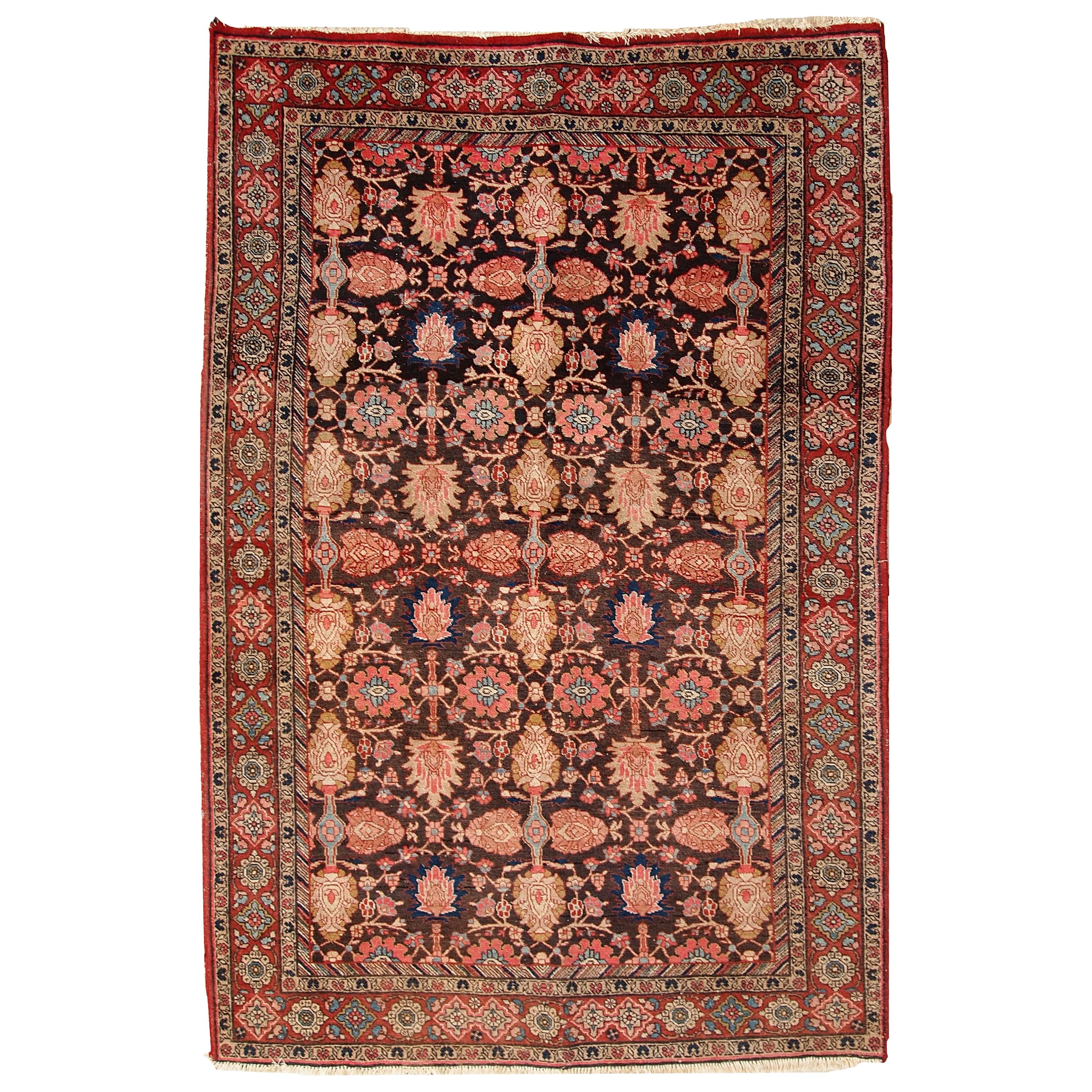 Handgefertigter antiker Teppich im Bidjar-Stil, 1930er Jahre, 1C289 im Angebot