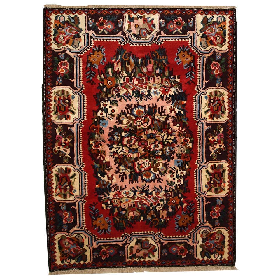 Handmade Vintage Tabriz Style Rug, 1950s, 1C423 For Sale at 1stDibs