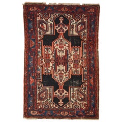 Handmade Antique Hamadan Style Rug, 1920s, 1C321