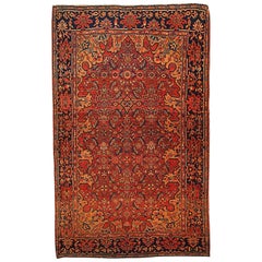 Handgefertigter antiker Sarouk-Teppich im Farahan-Stil, 1880er Jahre, 1B139