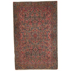 Handmade Antique Kerman Style Rug, 1920s, 1B158