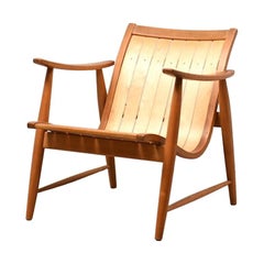 Armchair by Jacob Müller for Wohnhilfe Switzerland 1950s ash and plywood