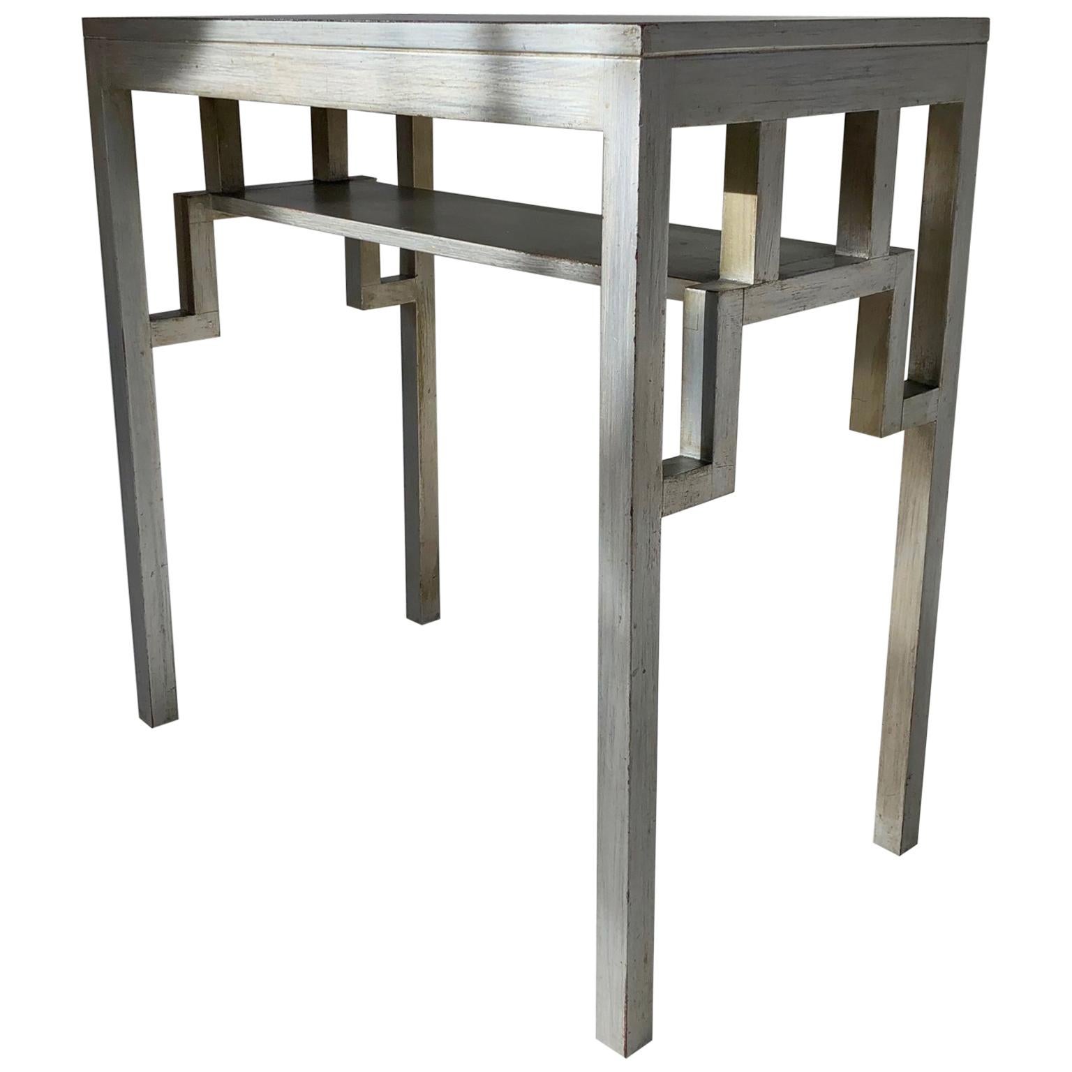 1920s to 1940s Japanesque Silvered Mirrored Console, Table or Desk by Rowley, UK