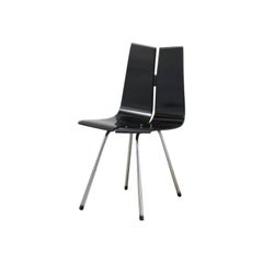 GA Chair by Hans Bellmann for Horgenglarus, 1950s, Plywood Black Lacquered