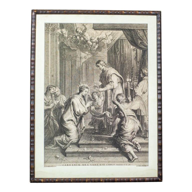 18th Century Engraving Depicting a Religious Scene