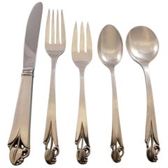 Woodlily by Frank Smith Sterling Silver Flatware Set for 12 Service 60 Pieces