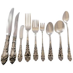 Athene Crescendo by Amston Sterling Silver Flatware Set 12 Service 118 Pc Dinner