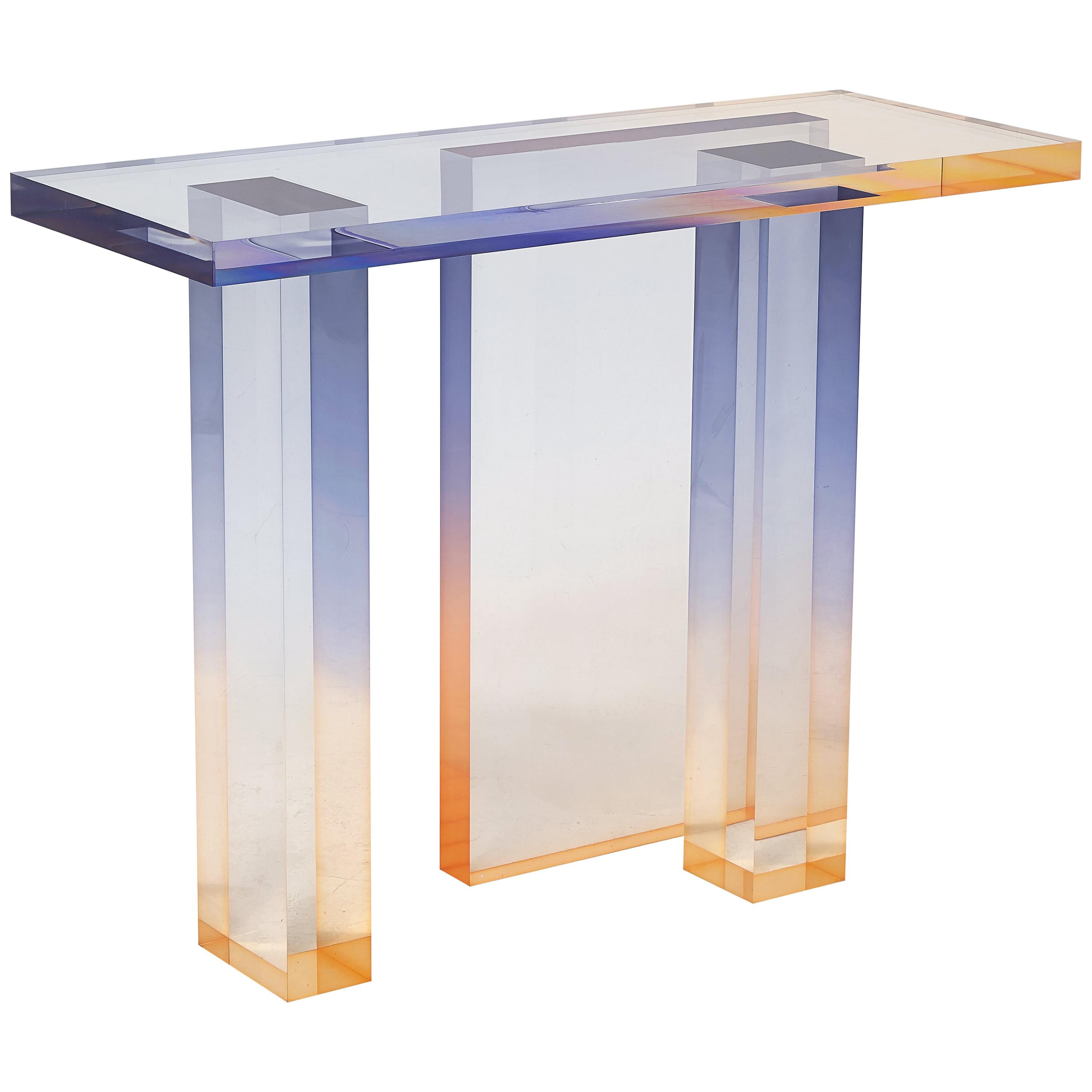 Crystal Series Console Table 04 in Acrylic For Sale