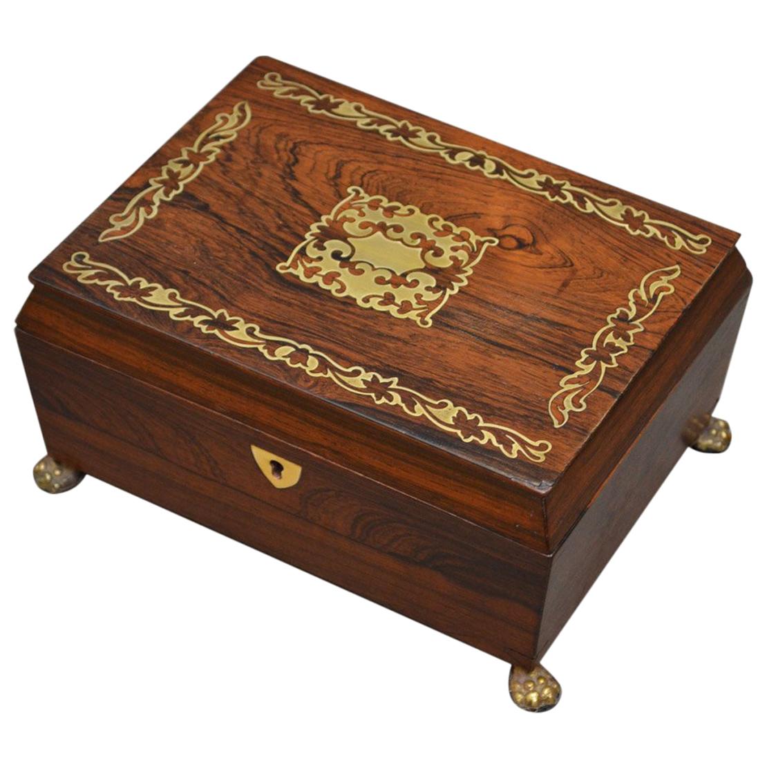 Regency Rosewood Jewelry Box