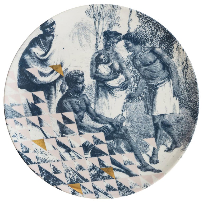 Kenya Porcelain Dinner Plate, Made in Italy For Sale at 1stDibs