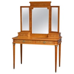 Antique Turn of the Century Satinwood Dressing Table