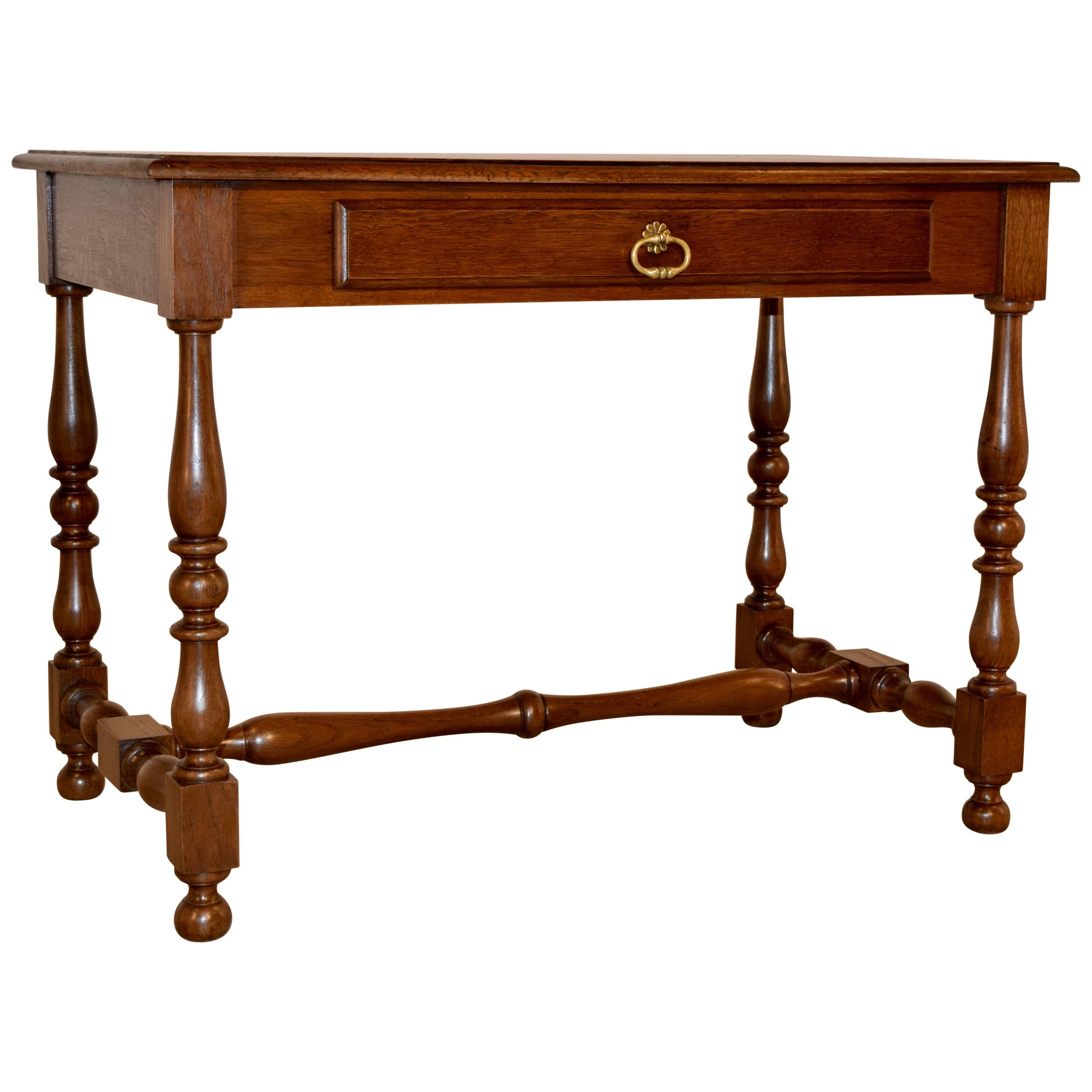 19th Century French Oak Library Table