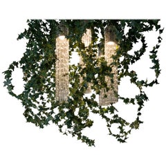 Lustre à guirlandes en lierre Flower Power, cm H 80, 65 x 65, Italie