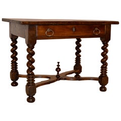 19th Century French Walnut Library Table