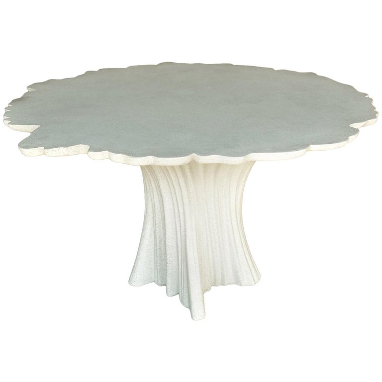 Cast Resin 'Perennial Cypress' Dining Table, White Stone by Zachary A. Design 1
