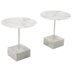 Pair of "Primavera" Marble Side Tables, Ettore Sottsass, Ultime Edizioni, Italy
