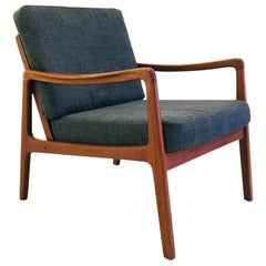 fauteuil en teck modèle FD109 des années 1960 par Ole Wanscher pour France & Sons:: Danemark