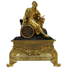 19th Century Gilt Bronze Ormolu Mantel Clock Ovid Ars Amatoria by Honoré Pons