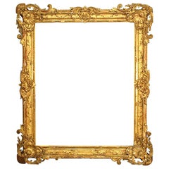 Antique French Louis XV Style Large Gilt Carved Frame