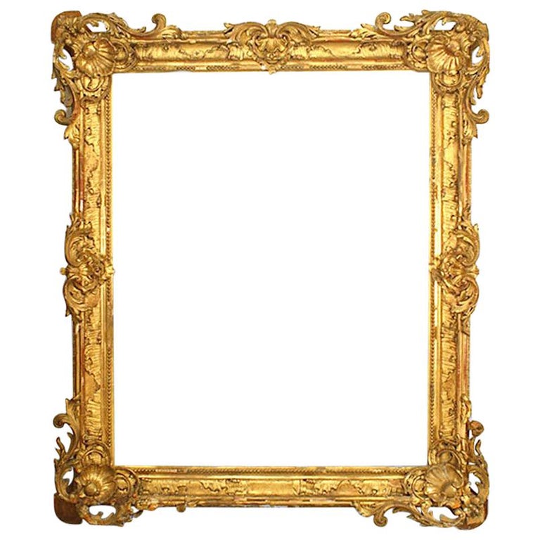 French Louis XV Style Large Gilt Carved Frame at 1stDibs french frame