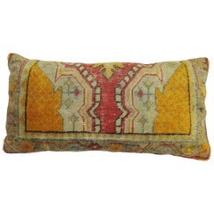 Antique Turkish Oushak Bolster Pillow