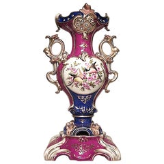 Pareja de jarrones victorianos franceses de porcelana estilo Jacob Petit