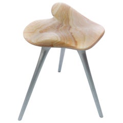 Nuvola Stool in Persian Onyx and Aluminum by Stephen Shaheen