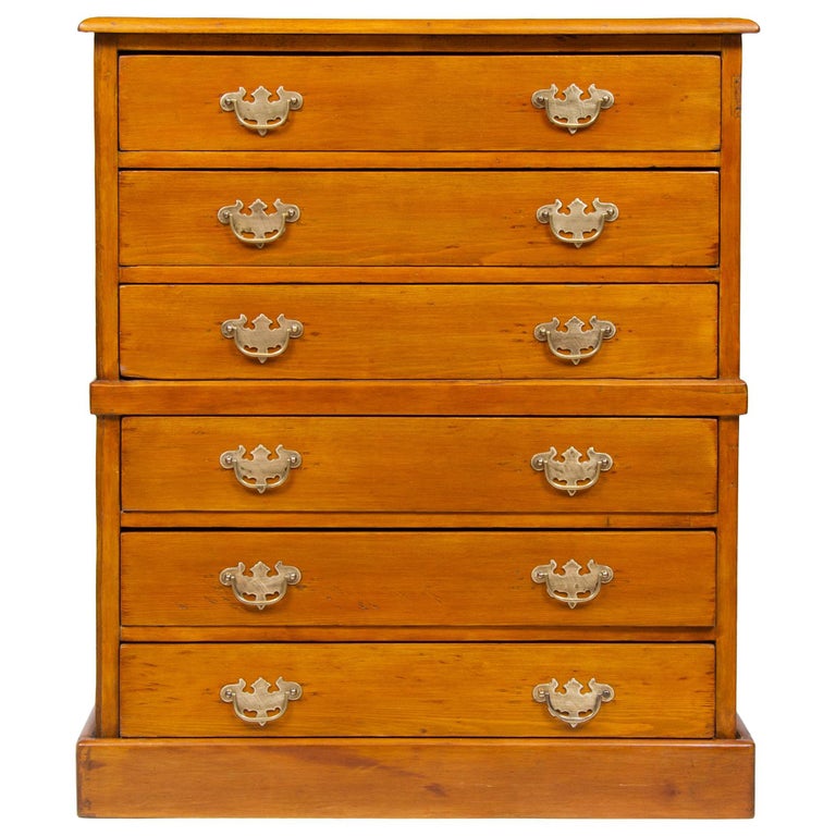 Edwardian Pine Plans Chest Of Drawers At 1stdibs