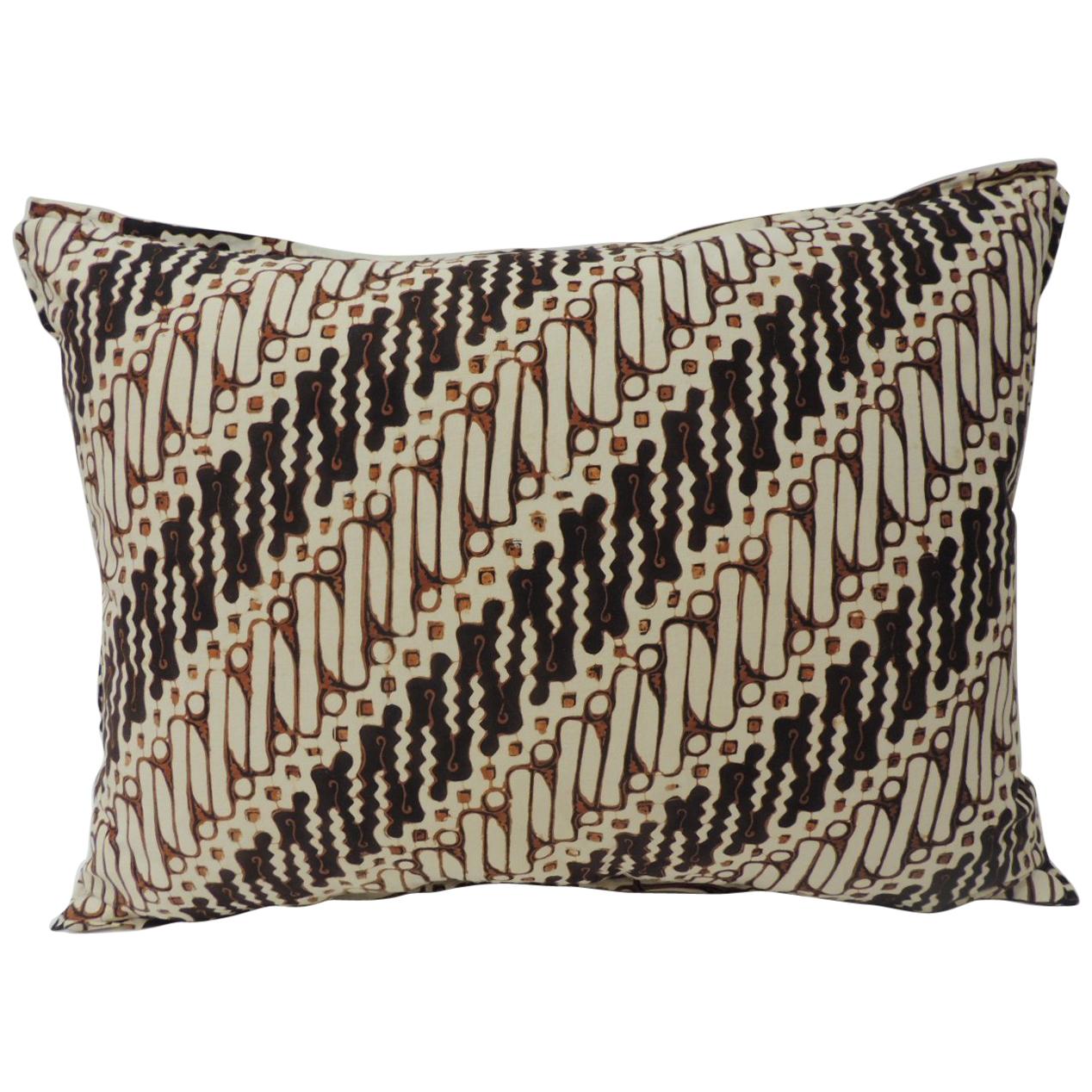 Vintage Brown and Black Batik Decorative Bolsters Pillows