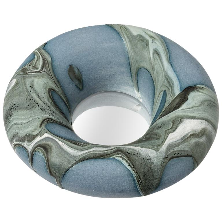 Ceramic Mirror with Glaze Decoration by Mia Jensen, 2018 For Sale at