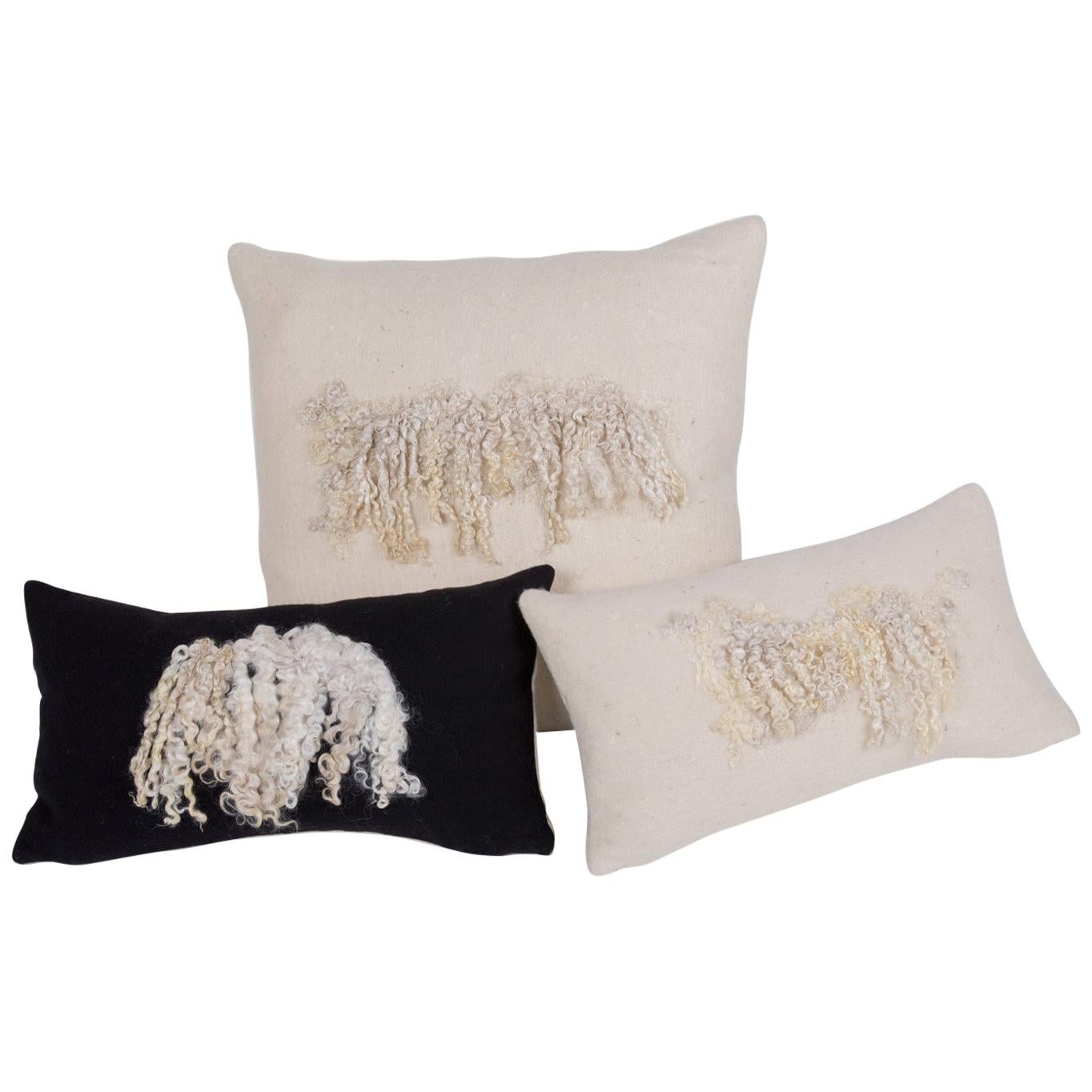 Wool and Silk Wensleydale Artisan Heritage Sheep Collection, Set of 3