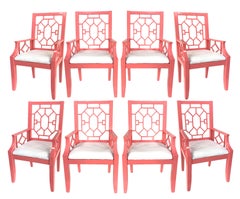 Asian Chinoiserie Dining Chairs from the Breakers Hotel