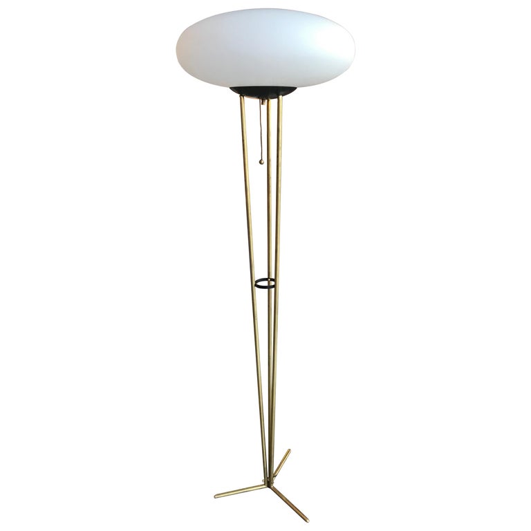 Stilnovo Tripod Floor Lamp in Brass, Italy, 1960s For Sale at 1stDibs