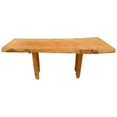 Massive Organic Wood Desk or Console Table