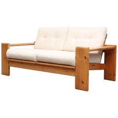 Yngve Ekström Pine and Canvas Loveseat