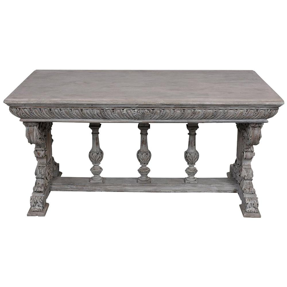 Antique French Renaissance Library Table